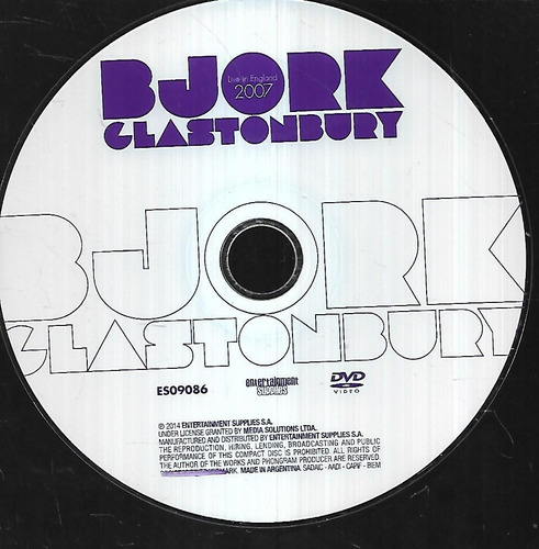 Imagen 3 de 3 de Bjork Album Glastonbury Live In England 2007 Dvd Nuevo