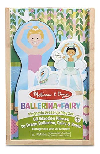 Melissa & Doug Ballerina And Fairy Magnetic Dress-up Muñeca 