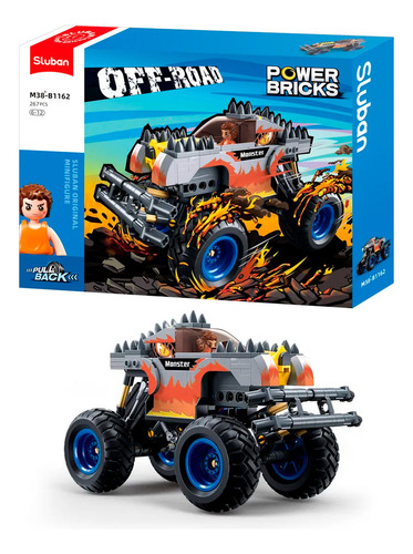 Bloques De Construcción Juguete Coche Monster Con Fricción