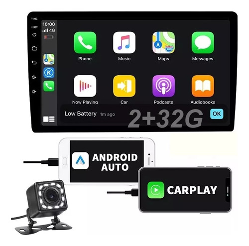 Estéreo Para Auto 2din Wifi Android 9 Pulgadas Con Carplay 2+32g