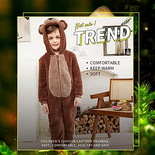 Cosusket Pijama De Oso Marrón Para Niños Pequeños, Disfraz D