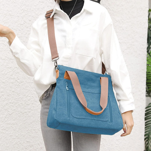 Bolsos De Hombro De Lona Para Mujer, Bolsos De Trabajo Bolso