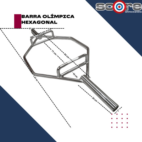 Barra Hexagonal Squat Gym Sentadillas Crossfit Wod Pro Color no
