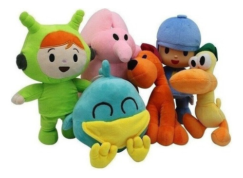 Set Peluches Pocoyó Elly Loula Pato Envio Gratis 6 Piezas