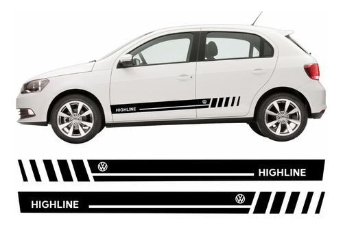 Adesivo Gol Highline G2 G3 G4 G5 G6  Faixa Lateral Gol43