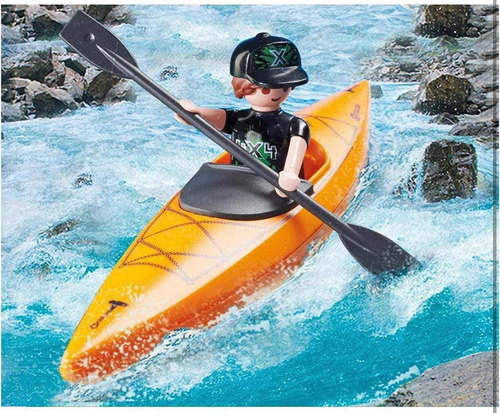 Play Mobil 4x4 Todoterreno Off Road Moto Y Canoa 70460.