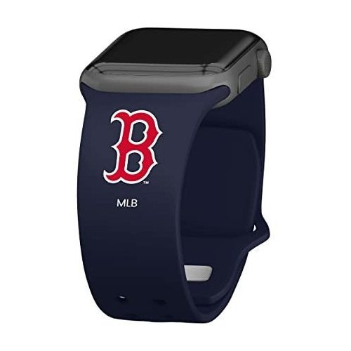 Hora Del Juego Boston Red Sox Silicone Watch Band Z8jfs