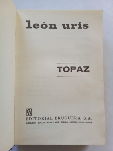 Topaz - Uris - Bruguera 1968 - T D - U