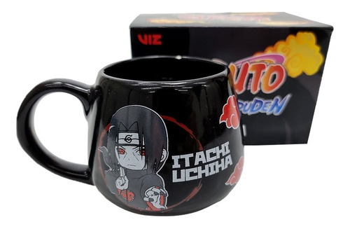 Caneca Oval 400ml Akatsuki Itachi Naruto Shippuden Original