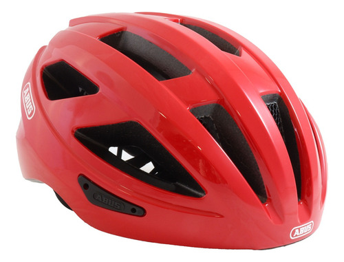 Capacete Ciclismo Abus Macator Vermelho C/ Viseira Removível