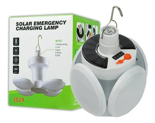 Ampolleta Solar Led De Emergencia Recargable Solar / 40 W