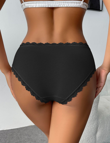 Bragas De Mujer Confort Encaje Transpirables De Sexy 3 Pcs