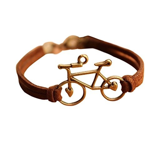 Pulsera Bicicleta, Bronce Retro Pulsera Bici De La Aleación,