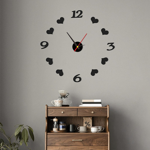 Reloj De Pared Sin Marco Reloj De Pared Decoración Negro
