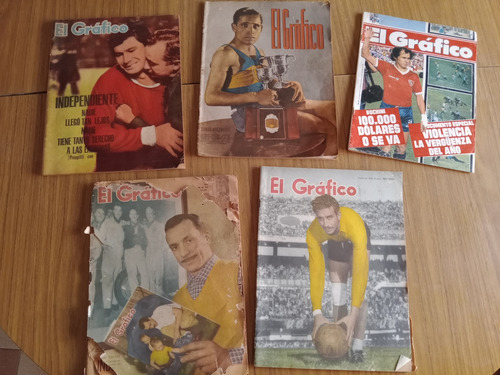 Lote 5 Revistas El Grafico Antiguas (Usado)