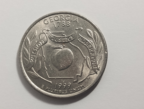 Moeda Quarter Dollar 1999 Geórgia Eua Mbc (Usado)