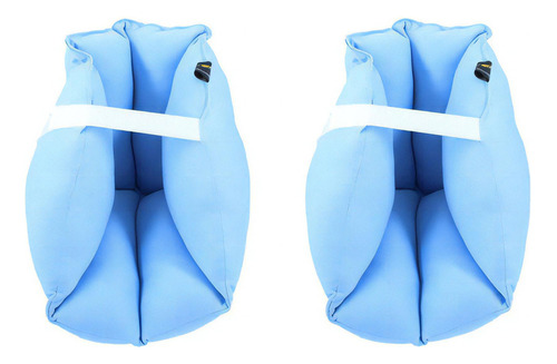 Almofada Protetor De Calcanhar Para Acamadas Par Longevitech Cor Azul-turquesa