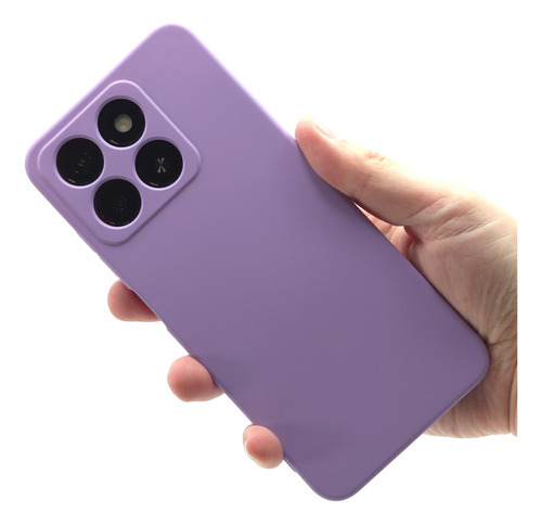 Funda Case Para Zte Blade A35 Protector Rigido Uso Rudo Silicon Microfibra - Lila Zte Blade A35
