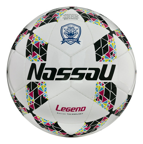 Pelota Fútbol Nassau Legend N°5 Color Blanco-fucsia