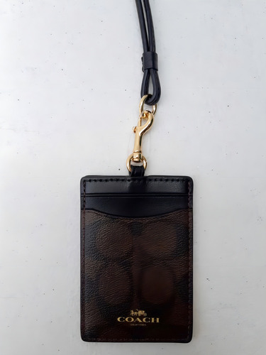 Coach Porta Credencial Café Negro F63274 100% Original F