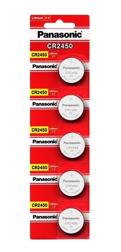 Bateria Pilha Cr2450 Panasonic - 05 Unid