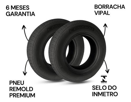 Kit 2 Longway Pneu 175/70 R13 Aro 13 Com Qualidade
