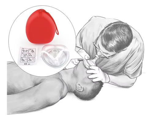 2 Mascarillas De Bolsillo Rcp Pocket Mask Primeros Auxilios