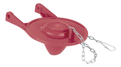 Sapo De 3 De Silicona Para Wc,rojo,c/cadena De Acero Inox