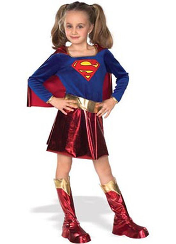 Disfraz Para Niña Superchica Talla Large Halloween 