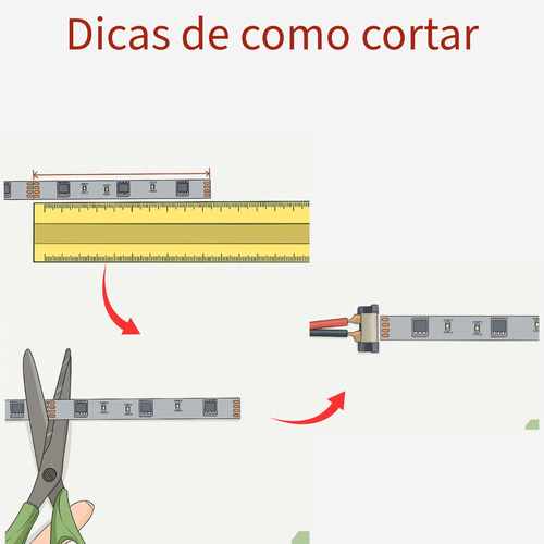 Fita Led Cob 5 Metros Branco Quente Com Fonte Alto Brilho