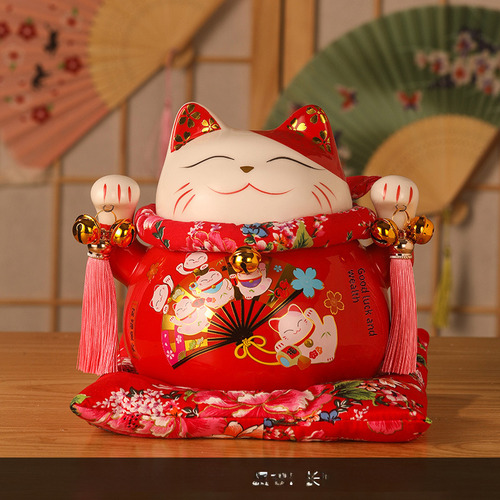 Happy Cat Gold Lucky - Gato Grande Maneki Neko Lucky De 7 Pu