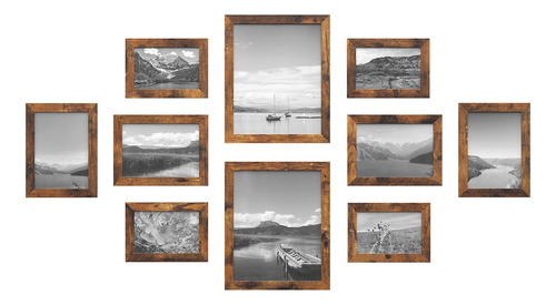 Marcos De Fotos Songmics Para Decoración De Pared Color Marrón