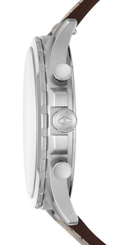 Relógio Masculino Fossil Fs5696/0pn 46mm Couro Marrom