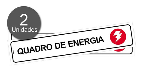 Kit C\ 2 Etiquetas Tarja Quadro Caixa De Força Energia Ps