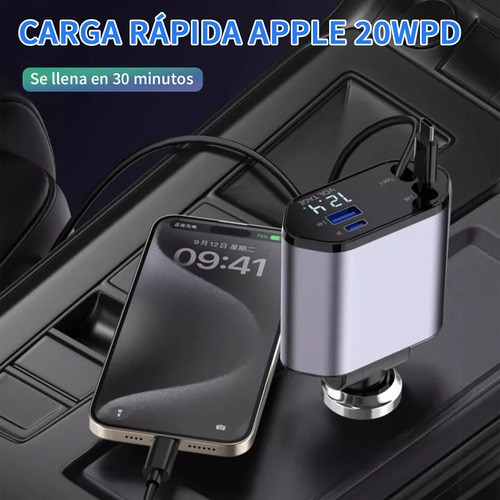 ¡cargador Rapid Cap -co-carrier 4 En 1 De 120 W!