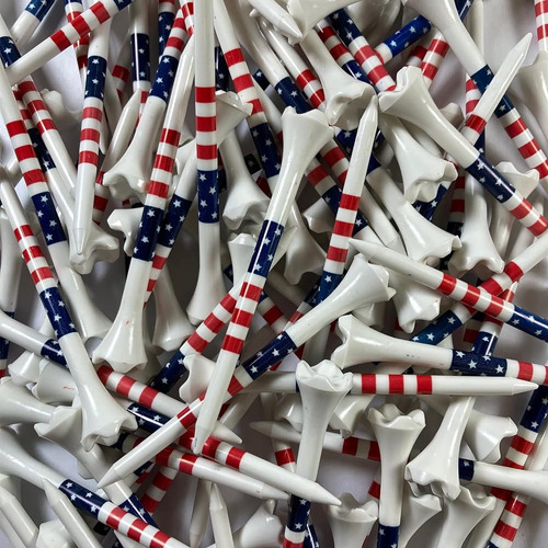 ~? 3-1/4  Pride Performance Golf Tees, Stars And Stripes, 10