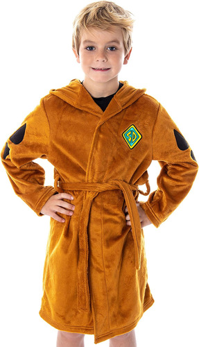 Intimo Scooby Doo Disfraz Para Niños Bata De Felpa Suave Con