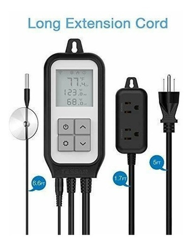 Termostato Digital Tessan Wifi Inteligente Controla Equipos