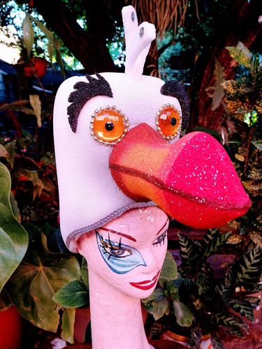 Gorro De Gaviota En Goma Espuma Para Disfraz Blanco