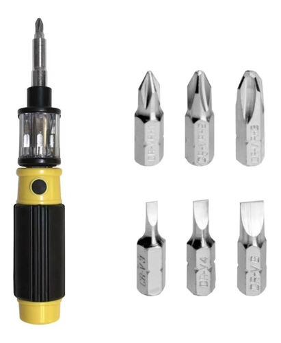 Set De Herramienta Destornillador Bit 360 Grados 6 En 1