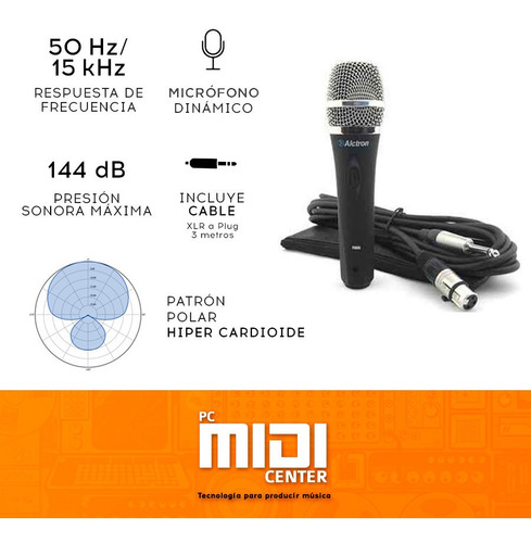 Microfono Dinamico Alctron Pm05 Tipo Shure Sm58