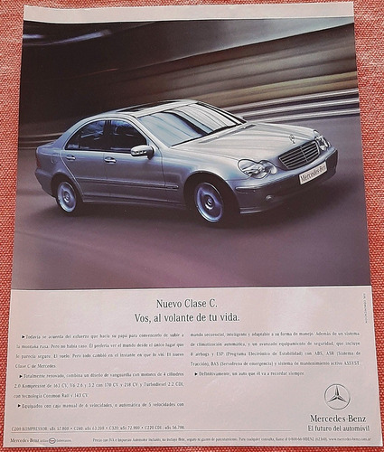 Mercedes-benz Clase C 2001 Al 2007 Publicidades
