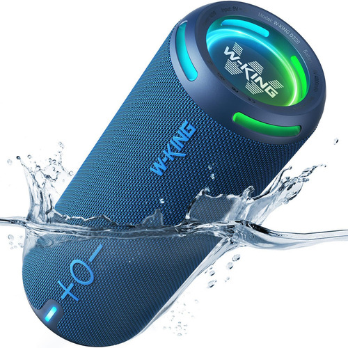 W-king Altavoces Bluetooth Portátiles Fuertes, Ipx7 Color Azul Petróleo 110v