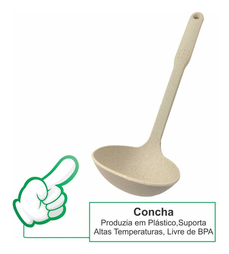 Imagem 3 de 7 de Jogo De Talheres Cozinha Pegador Espátula Escumadeira Concha