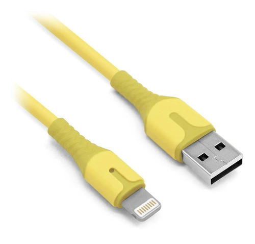 Cable Carga Rápida Compatible Con Lightning Pvc 1m Amarillo
