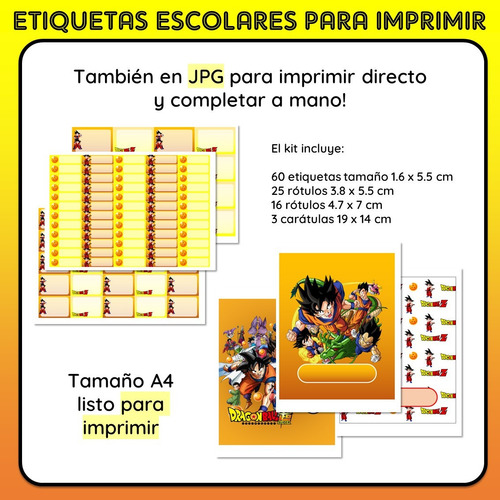 Kit Imprimible Etiquetas Escolares