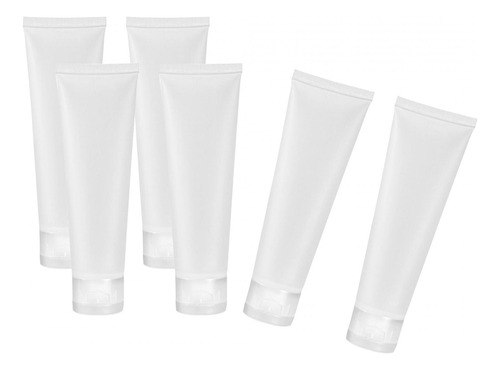 4 Tubos Cosméticos Vacíos De 6 Tapa Abatible De 50 Ml.