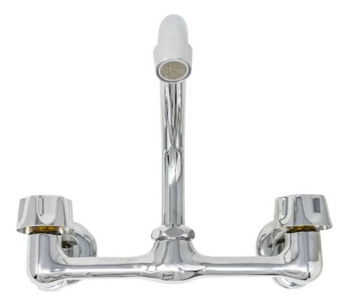 Mezcladora Fregader A La Pared 3409 Metalflu Color Plateado