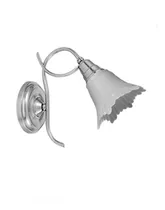 Comprar Lampara Aplique De Pared Bronce O Platil 1 Luz Tulipa Vidrio