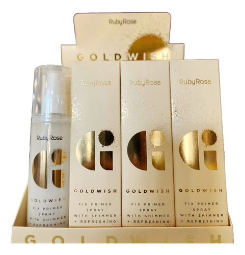 Primer Fijador Goldwish Refrescante Ruby Rose Vegano Gold